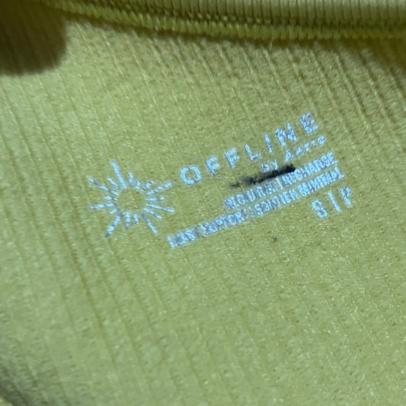 Yellow Ribbed One-Shoulder Top - Picture 4 of 4